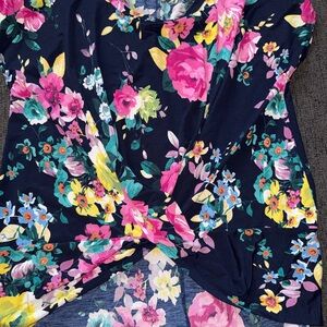 HEIMISH USA Floral Navy Blouse